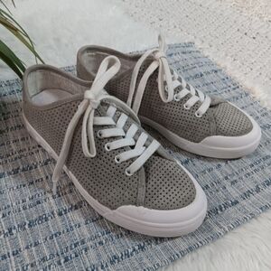 Rag & Bone Women's Standard Issue Gray Suede Low Top Perforated Sneaker Size 38